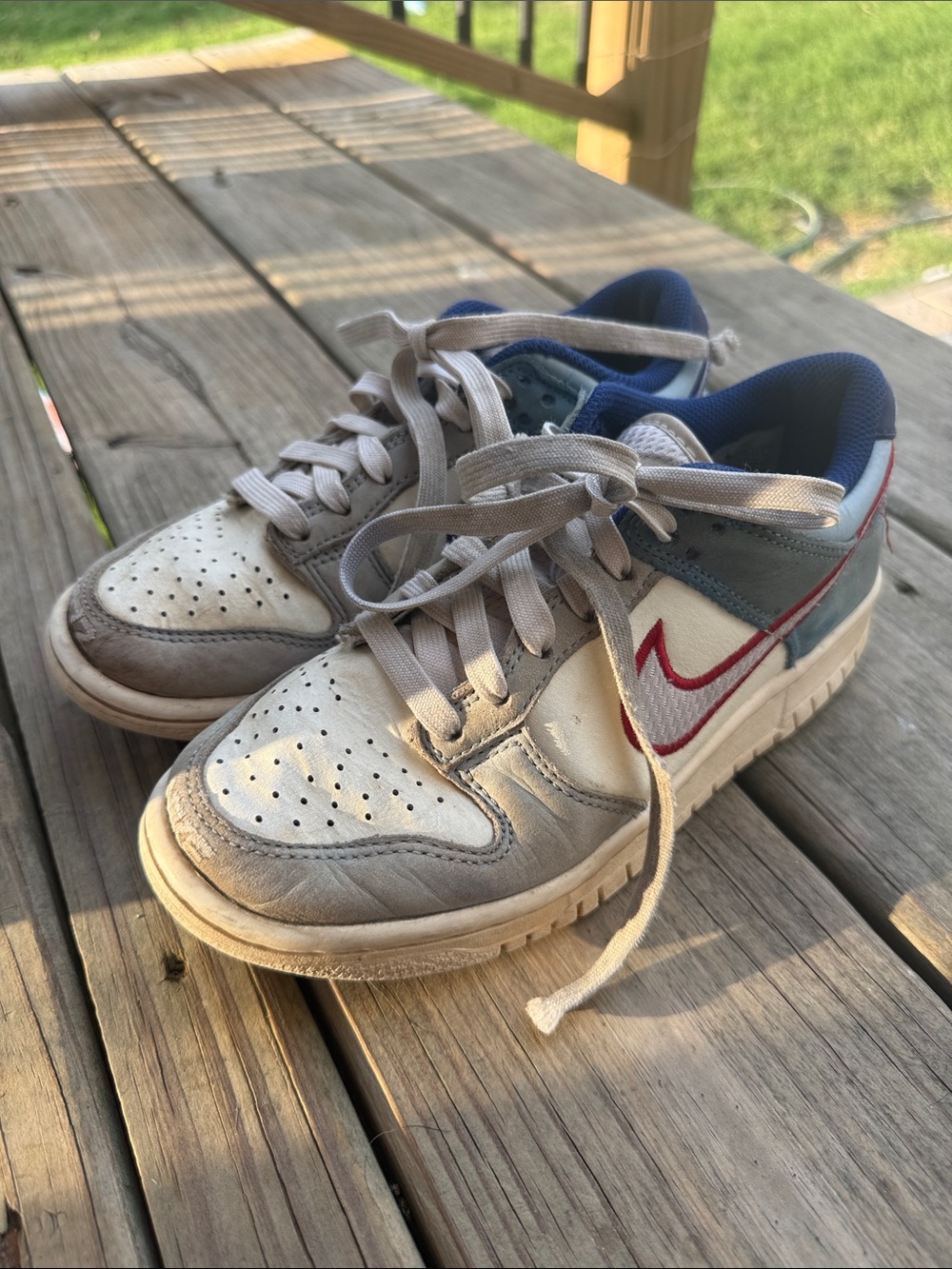 Nike Boy’s Size 4 Youth Dunk Low Athletic Armory Blue Sneakers Shoes HF5742-111